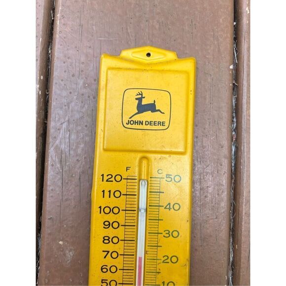 Vintage Metal John Deere Thermometer - Picture 2 of 7
